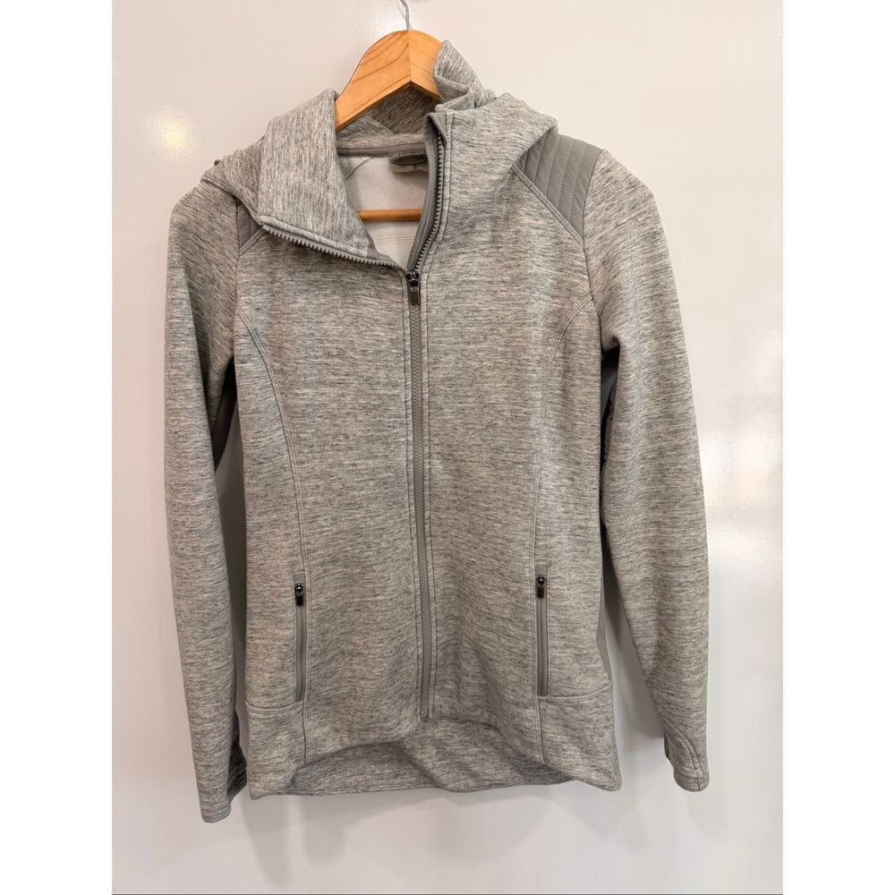 Athleta Gray Fleece‎ Lined Zip Hoodie Jacket M